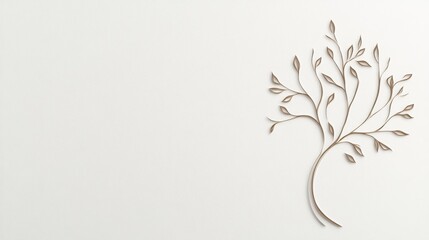 A simple yet sophisticated tree logo is artfully depicted with a continuous line, set against a pristine white background, ideal for modern branding