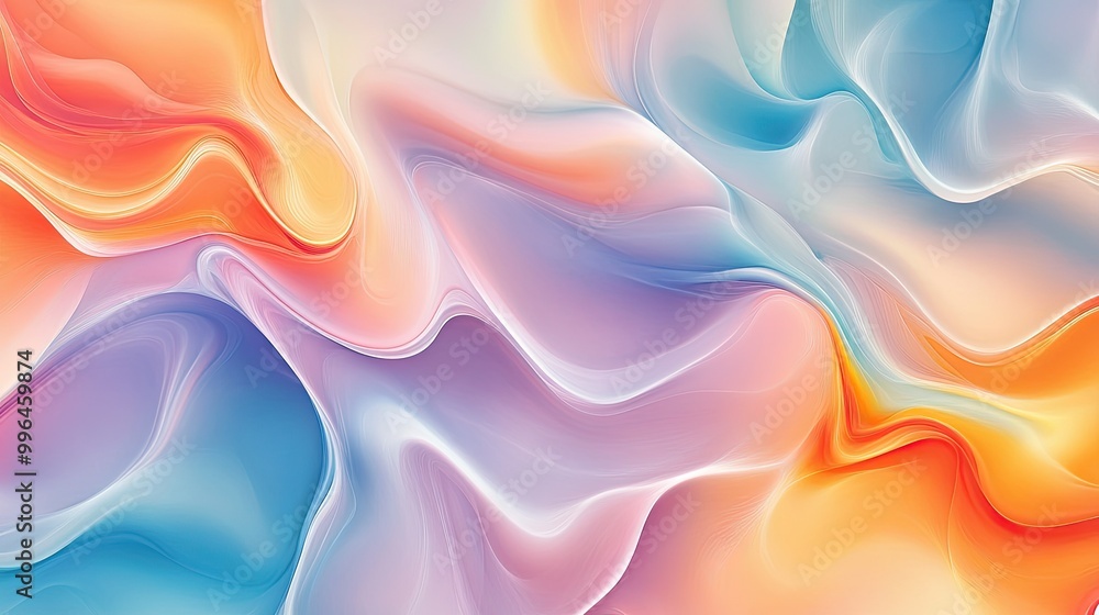 Fototapete abstract pattern with fluid, organic shapes and soft gradients of color.