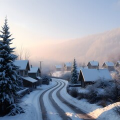 Fototapeta premium winter in the mountains