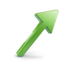 A green approve arrow icon, symbolizing affirmation, positivity, and eco-consciousness, isolated on a clean background.