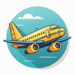 Aeroplane flying vector cartoon