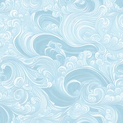 Seamless illustration of swirling waves with delicate lines