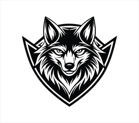 Fox Head logo vector illustration. head fox logo template