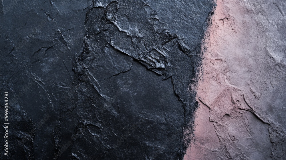 Aufkleber this composition features a textured matte black surface alongside gentle pastel colors, creating a 
