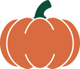 Pumpkin icon illustration flat design
