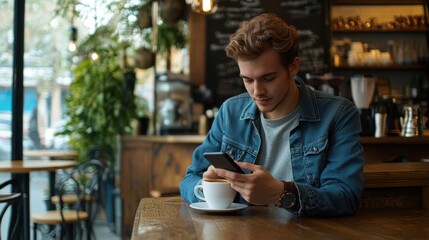 The Young Man with Coffee