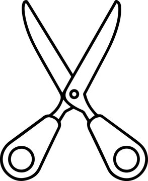 recommend clip art: scissor outline silhouette line art vector illustration