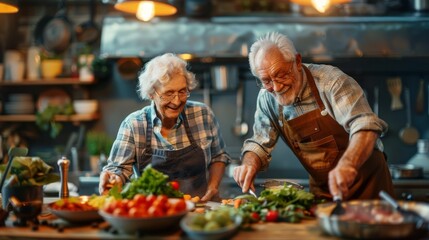 A photograph of two elderly friends participating in a ceramics class, shaping clay on potter's wheels