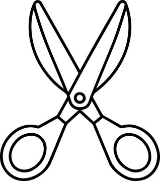 recommend clip art: scissor outline silhouette line art vector illustration