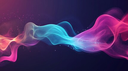 Vector halftone smoke effect. Vibrant abstract background. Retro 80's style colors and textures. 