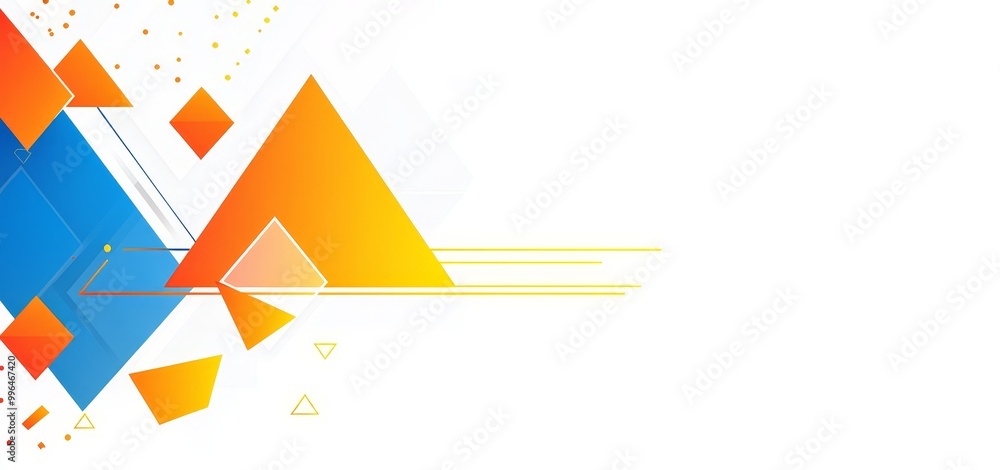 Poster stylish abstract layout template with geometric background, hexagon and triangle shapes. perfect for