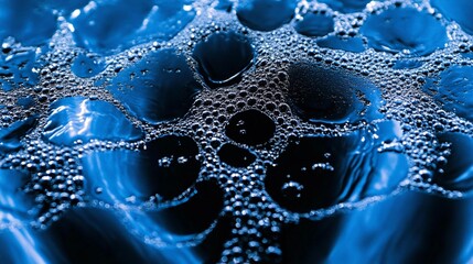 Water splash with blue color on a black background,  the isolated water splash against a plain background,