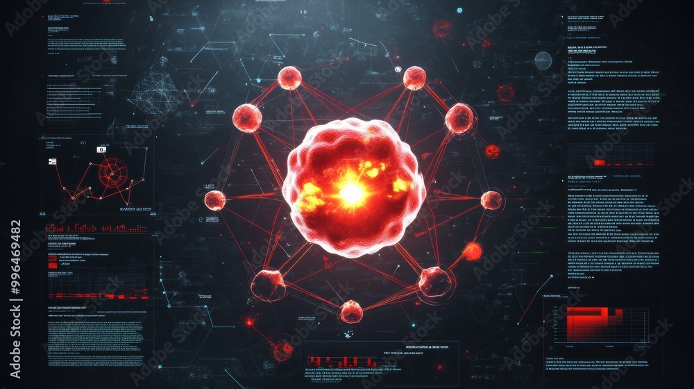 Poster abstract visualization of atomic structure and data