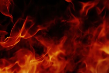 A close up of red flames with a black background