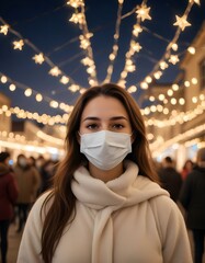 portrait of a person in a mask