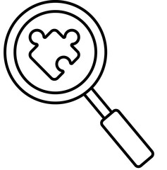 Clue icon, Investigation, search, find