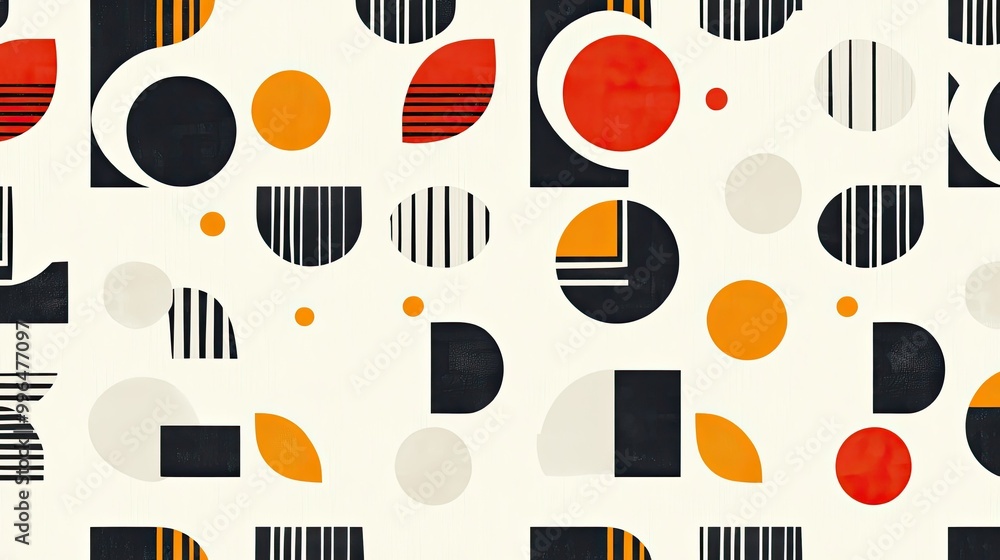 Aufkleber minimalist abstract pattern with clean lines and geometric shapes, elegant and modern.