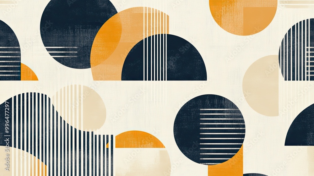 Poster minimalist abstract pattern with clean lines and geometric shapes, elegant and modern.