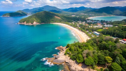 Naklejka premium view of the coast of the sea