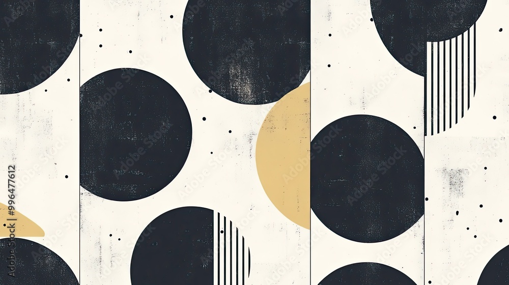 Aufkleber minimalist abstract pattern with clean lines and geometric shapes, elegant and modern.