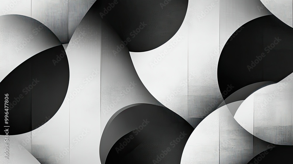 Poster minimalist abstract pattern with clean lines and geometric shapes in monochrome, perfect for a moder