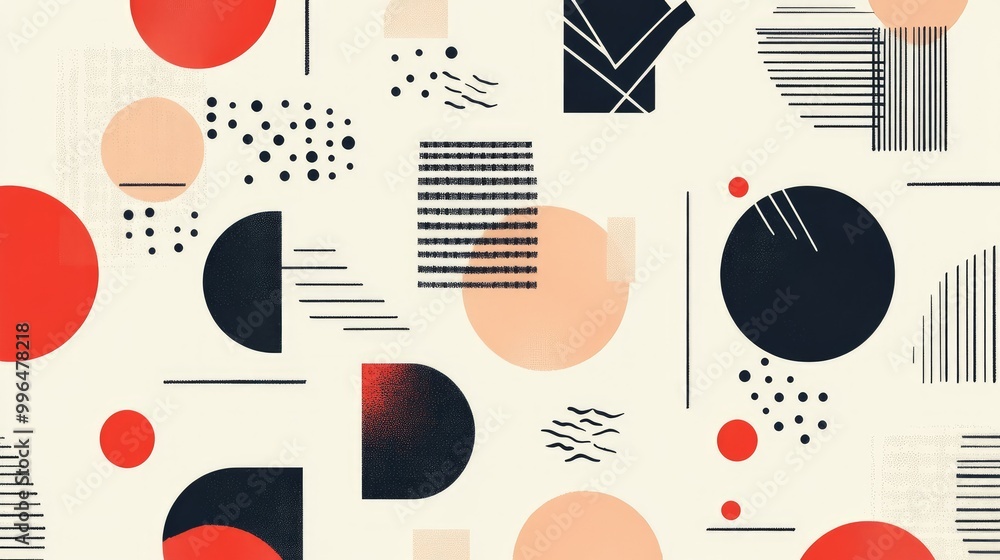 Poster minimalist abstract pattern with clean lines and geometric shapes, sleek and modern design.