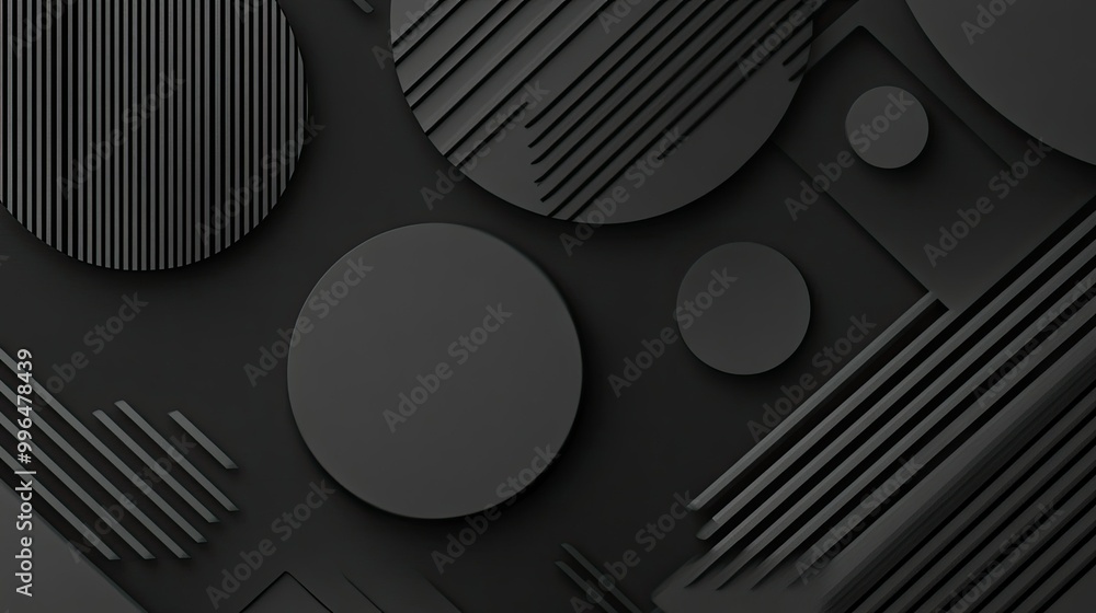 Poster minimalist abstract pattern with simple lines and geometric shapes, monochrome design with copy spac