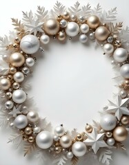 pearl necklace on white background