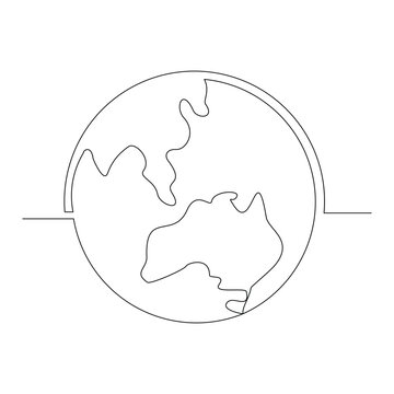 recommend clip art: Continuous single line sketch drawing of Australia map country nation one line vector illustration concept