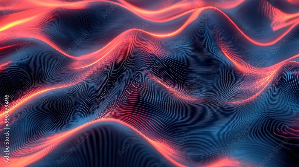 Poster modern abstract pattern with sleek lines and dynamic shapes, perfect for tech backgrounds.