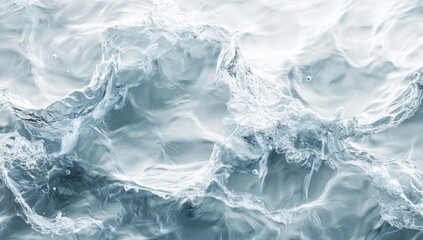 Obraz premium abstract water surface texture background with ripples, light, fresh cosmetic perfume business wave background, soft white and blue color palette