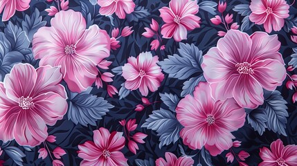 pattern is traditional local fabric design featuring floral and foliage motifs in continuous ikat patterns. the background is beautifully shaded in tones of pink, suitable for fashion. sweet color