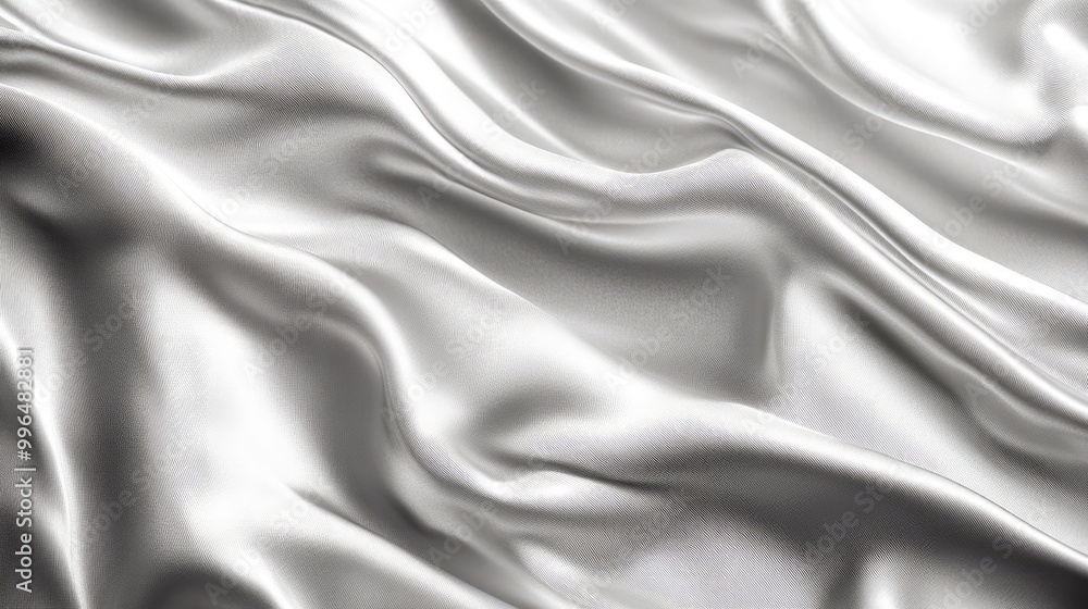 Poster silver silk backdrop featuring folds an abstract design of a rippled silk texture ideal for a wide h