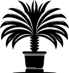 Decorative Potted Palms Clipart for Garden-Inspired Designs