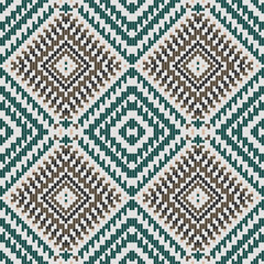 Squares Colorful Abstract Geometric Patternfolk Embroidery, Aztec Geometric Ornament Print. Design for Carpet, Wallpaper, Clothing, Wrapping, Fabric