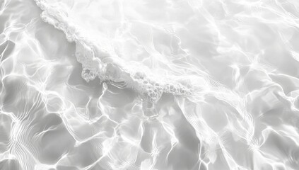 Obraz premium abstract water surface texture background with ripples, light, fresh cosmetic perfume business wave background, soft white and blue color palette