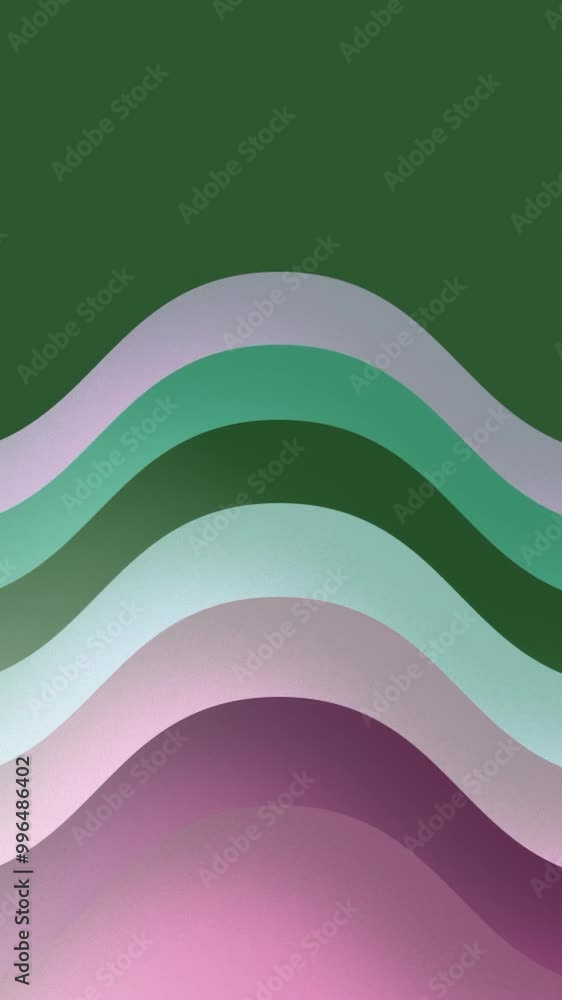 Poster Abstract color background with layers. Motion. Beautiful multi-colored layers change colors of backdrop. Wavy layers move and change the colors of backdrop