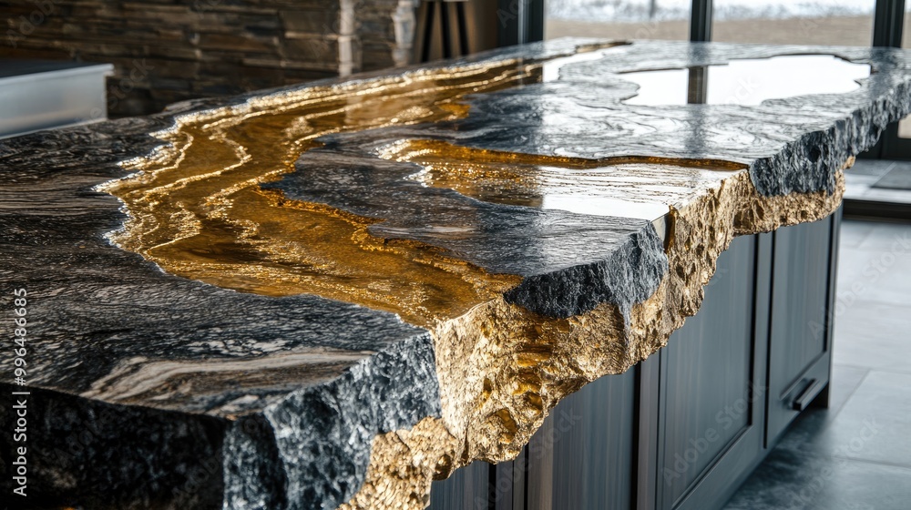 Aufkleber granite countertop design with unique texture and patterns
