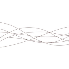 Abstract thin wavy lines. Wavy lines horizontal dividers outline minimalist background. Abstract black line wave curve movement. Vector Illustration.