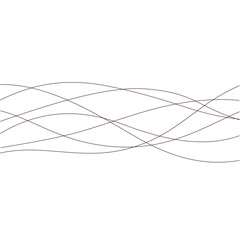 Abstract thin wavy lines. Wavy lines horizontal dividers outline minimalist background. Abstract black line wave curve movement. Vector Illustration.