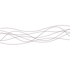 Abstract thin wavy lines. Wavy lines horizontal dividers outline minimalist background. Abstract black line wave curve movement. Vector Illustration.