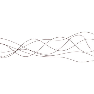 recommend clip art: Abstract thin wavy lines. Wavy lines horizontal dividers outline minimalist background. Abstract black line wave curve movement. Vector Illustration.