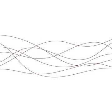 recommend clip art: Abstract thin wavy lines. Wavy lines horizontal dividers outline minimalist background. Abstract black line wave curve movement. Vector Illustration.