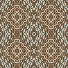 Fototapeta premium Tribal Art Traditional Granny Square Patternfolk Embroidery, Aztec Geometric Ornament Print. Design for Carpet, Wallpaper, Clothing, Wrapping, Fabric