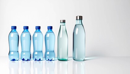 Choose Glass: Elegant Blue Water Bottles Promoting an Eco-Friendly Lifestyle