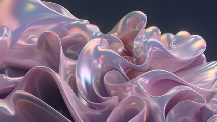 Obraz premium Abstract Pink and Purple Iridescent Liquid Background