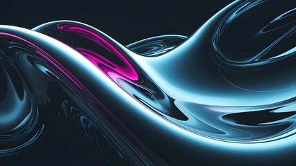 Abstract blue and pink liquid surface