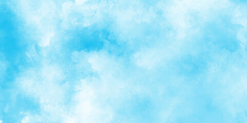 Abstract soft sky blue watercolor background.  Grunge background frame dark blue watercolor background. Hand painted light blue background with watercolor.