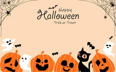 halloween background with pumpkins