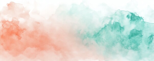 Obraz premium Abstract watercolor background with soft pastel colors of red and green. Perfect for artistic, creative, and design projects.
